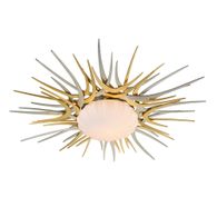 224-32-GL/SL Corbett Lighting Helios 1 Lt. Flush Mount with Gold And Silver Leaf Finish