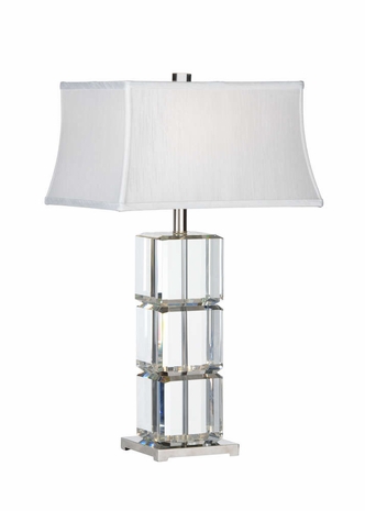22415 Wildwood Solid Crystal Clear Cubic Lamp