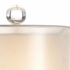 22428 Wildwood 35in. Metal Celine Lamp with Silkette Shade and Brushed Nickel/Clear Finish