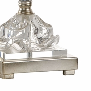22428 Wildwood 35in. Metal Celine Lamp with Silkette Shade and Brushed Nickel/Clear Finish