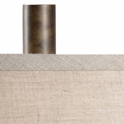 22453 Wildwood 27.5in. Iron Savoy Lamp - Scorched Bronze with Linen Shade