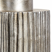 22460 Wildwood 27.5in. Composite Adagio Lamp - Silver with Linen Shade and Antique Silver Leaf Finish