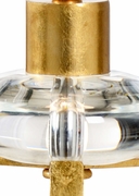 22463 Wildwood 32in. Iron Eloise Buffet Lamp with Silkette Shade and Antique Gold Leaf/Clear Finish