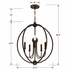 2247-DB_NOSHADE Crystorama Libby Langdon for Crystorama Sylvan 5 Light Dark Bronze Chandelier