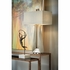 22470 Wildwood 32in. Composite Skyway Lamp with Linen Shade and Antique Silver Finish