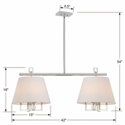 2257-PN Crystorama Libby Langdon for Crystorama Westwood 8 Light Polished Nickel Chandelier