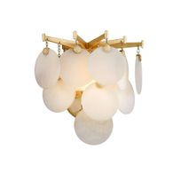 228-11 Corbett Lighting Serenity 1 Lt. Wall Sconce with Gold Leaf W Polished Stainless Finish