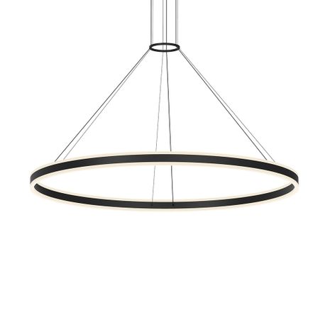2309.25 Sonneman Double Corona Architectural 60" LED Ring Pendant with Satin Black Finish