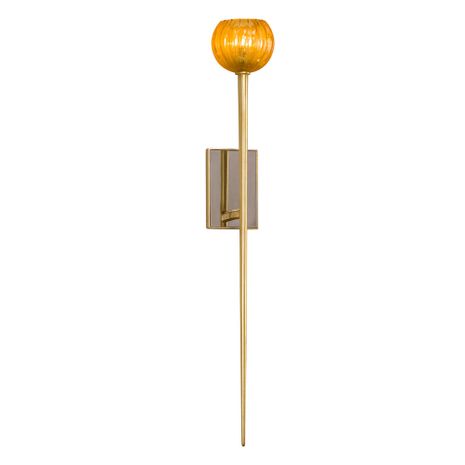 232-11 Corbett Hand-Crafted Iron Merlin Wall Sconce with Gold Leaf Finish