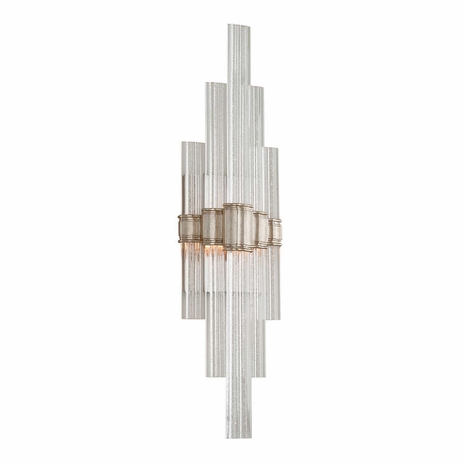 236-12-WSL Corbett Lighting Viola 2 Lt. Wall Sconce with Warm Silver Leaf Finish