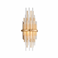 238-11-GL/SS Corbett Lighting Theory 2 Lt. Wall Sconce with Gold Leaf/Silver Leaf Finish