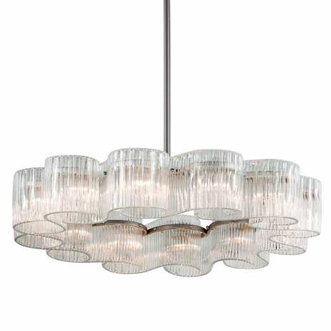 240-412-WSL Corbett Lighting Circo 12 Lt. Chandelier with Warm Silver Leaf Finish