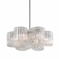 240-46-WSL Corbett Lighting Circo 6 Lt. Chandelier with Warm Silver Leaf Finish