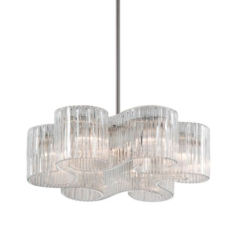 240-46-WSL Corbett Lighting Circo 6 Lt. Chandelier with Warm Silver Leaf Finish