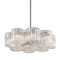 240-48 Corbett Lighting Circo 8 Lt. Chandelier with Satin Silver Leaf Finish