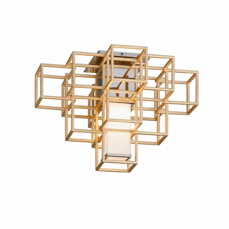242-31 Corbett Metropolis 1Lt Semi Flush with Hand-Crafted Iron Finish