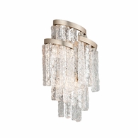 243-13 Corbett Lighting Mont Blanc 3 Lt. Wall Sconce with Modern Silver Leaf Finish