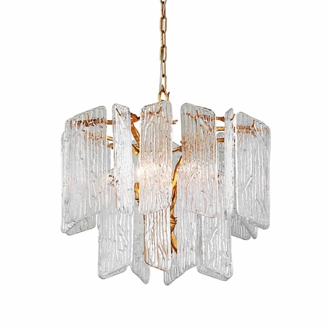 244-44-GL Corbett Lighting Piemonte 4 Lt. Chandelier with Gold Leaf Finish