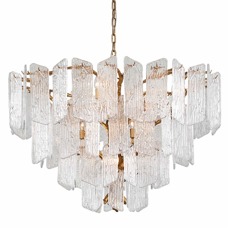 244-412-GL Corbett Lighting Piemonte 12 Lt. Chandelier with Gold Leaf Finish