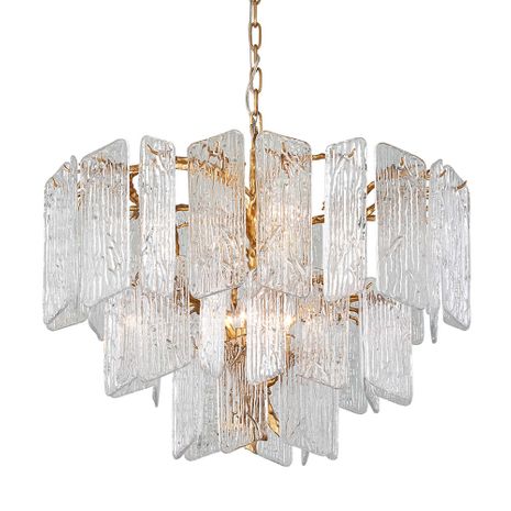 244-48-GL Corbett Lighting Piemonte 8 Lt. Chandelier with Gold Leaf Finish