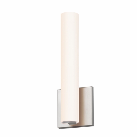 2440.13-FT Sonneman Tubo Slim LED Bath 12" LED Sconce with Satin Nickel Finish