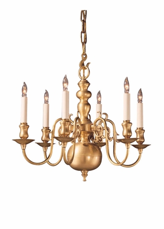 247 Wildwood Lamps Colonial Brass Chandelier