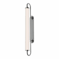 2492.01 Sonneman Bauhaus Revisited Bath Rohr Tall LED Sconce with Polished Chrome Finish