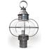 2543  Northeast Lantern Caged Onion Post Lantern Antique Brass Medium Base Socket Clear or Optic Glass