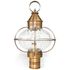 2543  Northeast Lantern Caged Onion Post Lantern Antique Brass Medium Base Socket Clear or Optic Glass