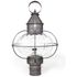 2543  Northeast Lantern Caged Onion Post Lantern Antique Brass Medium Base Socket Clear or Optic Glass