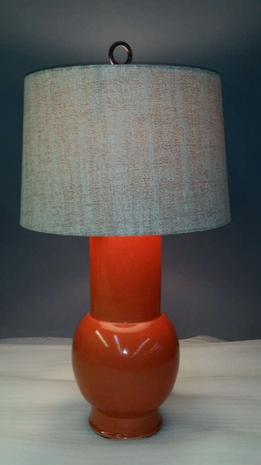25520 Wildwood Lamps Luna Lamp - Orange - Ceramic Finish