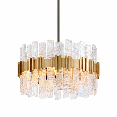 256-45 Corbett Hand-Crafted Iron 5 Light Ciro Chandelier with Antique Silver Leaf Stainless Finish