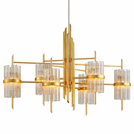 257-56 Corbett Symphony 6Lt Linear with Hand-Crafted Iron Finish