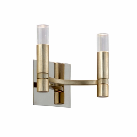 258-12-WSL Corbett Lighting Nexus 2 Lt. Wall Sconce with Warm Silver Leaf Finish