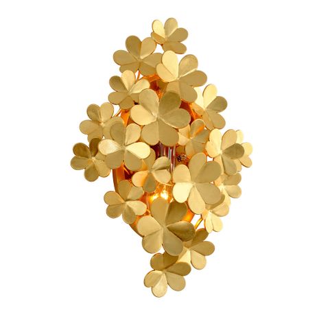260-14-GL Corbett Lighting Gigi 2 Lt. Wall Sconce with Gold Leaf Finish