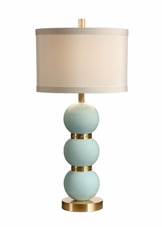 26058 Wildwood Lamps Paloma Lamp - Tahiti Blue/Polished Finish