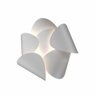 2640.03 Sonneman Lotus Sculptural LED Sconce with Satin White Finish