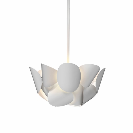 2643.03 Sonneman Lotus Sculptural Lotus Pendant with Satin White Finish