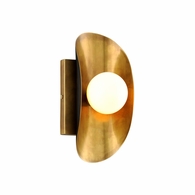 271-11-VB/BBR Corbett Lighting Hopper 1 Lt. Wall Sconce with Vintage Brass Bronze Accents Finish
