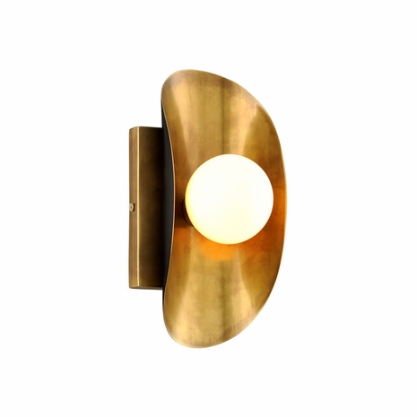271-11-VB/BBR Corbett Lighting Hopper 1 Lt. Wall Sconce with Vintage Brass Bronze Accents Finish