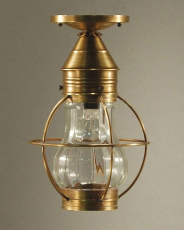 2724 Northeast Lantern Bosc (1) Light Medium Base Flush Fixture With Multiple Glass & Finish Options