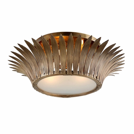 274-34 Corbett Romanov 3Lt Flush Mount with Solid Brass Finish