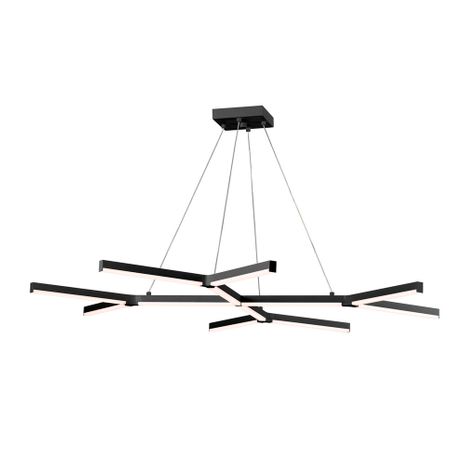 2775.25 Sonneman Quad-Y Architectural LED Pendant with Satin Black Finish