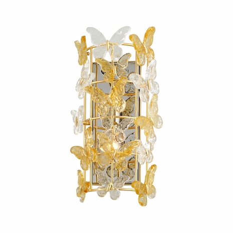 279-12-GL Corbett Hand-Crafted Iron 2 Light Milan Wall Sconce with Gold Leaf Finish