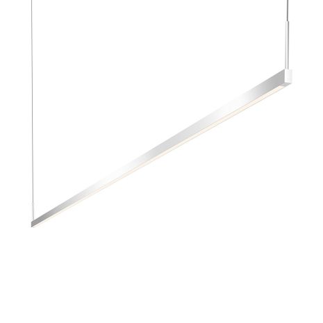 2816.16-8 Sonneman Thin-Line Architectural 8' One-Sided LED Pendant with Bright Satin Aluminum Finish
