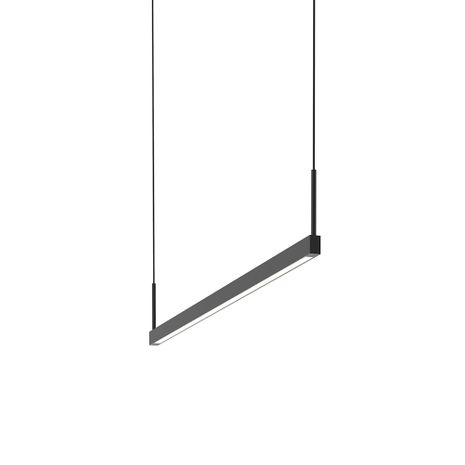 2816.25-3 Sonneman Thin-Line Architectural 3' One-Sided LED Pendant with Satin Black Finish