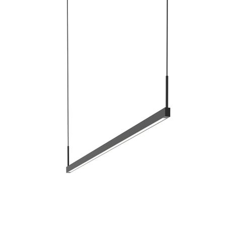 2816.25-4-35 Sonneman Thin-Line 4' One-Sided LED Pendant (3500K) with Satin Black Finish