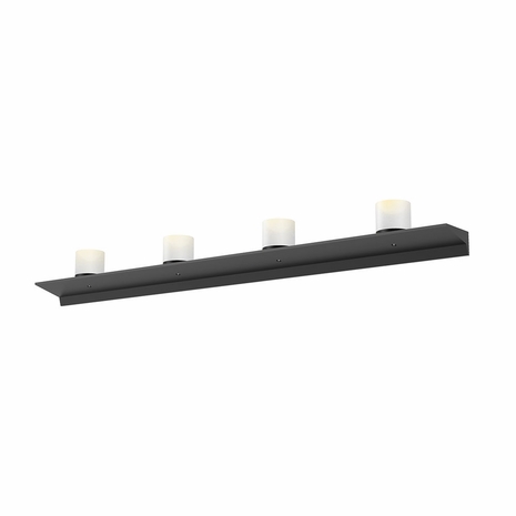 2853.25-LW Sonneman Votives Systems 4' LED Wall Bar with Satin Black Finish