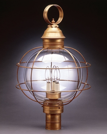 2853 Northeast Lantern Onion (1) Light Medium Base Post Fixture With Multiple Glass & Finish Options