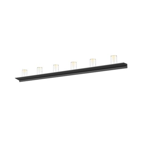 2854.25-LC Sonneman Votives Systems 6' LED Wall Bar with Satin Black Finish